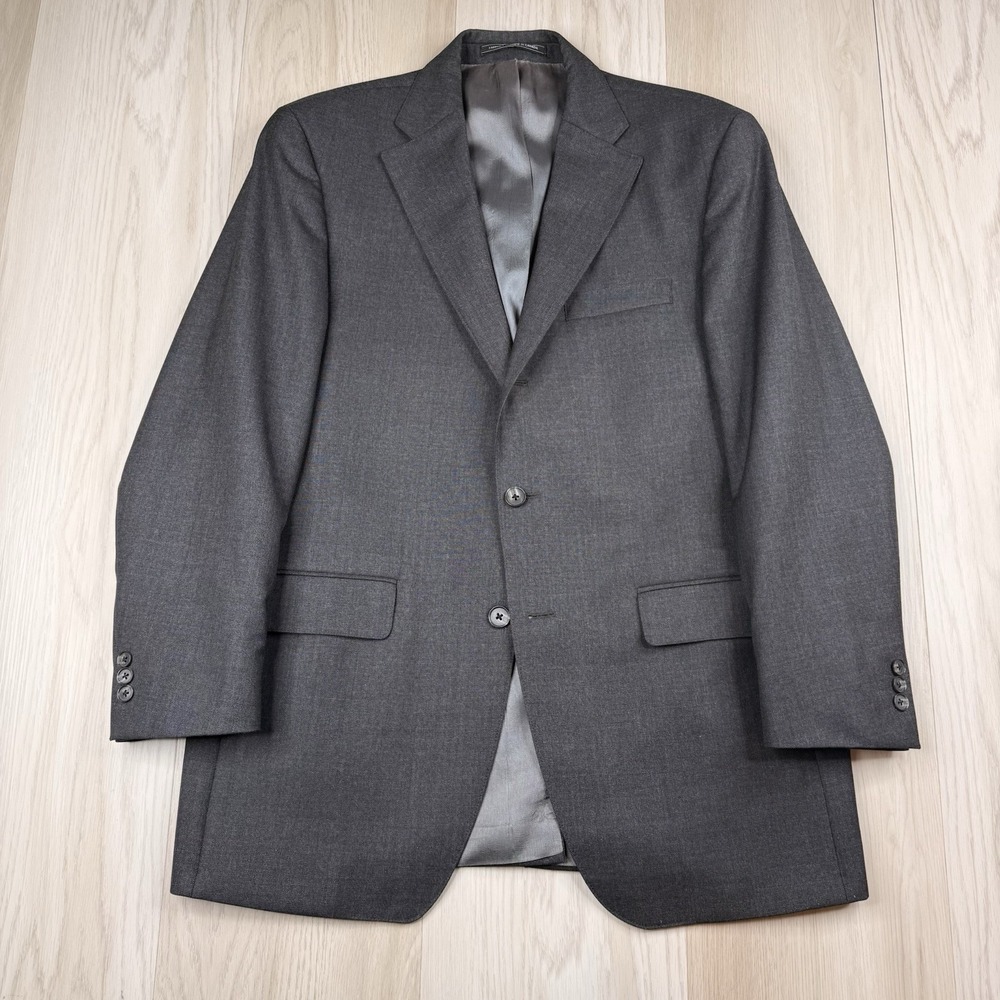 J. Press Presstige Blazer Jacket 3 Button Vitale Barberis Canonico Gray Size 40R